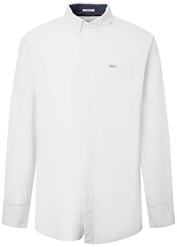 Pepe Jeans Herren Fabio Shirt, White (White), XS von Pepe Jeans