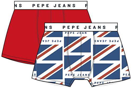 Pepe Jeans Herren Flag Tk 2P Trunks, Blue (Dulwich Blue), XL (2er Pack) von Pepe Jeans