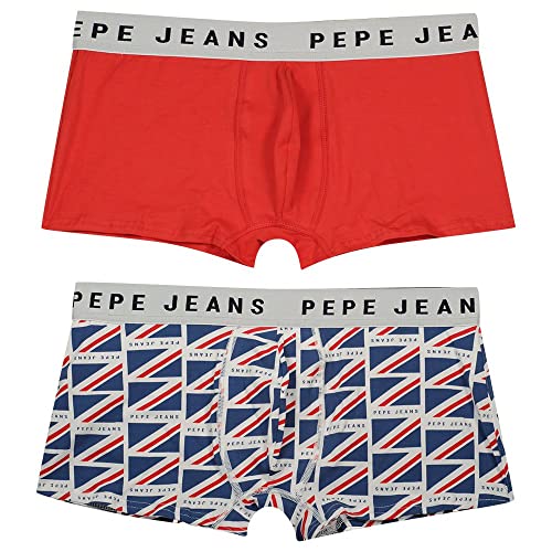 Pepe Jeans Herren Flag Tk 2P Trunks, Blue (Dulwich Blue), S (2er Pack) von Pepe Jeans