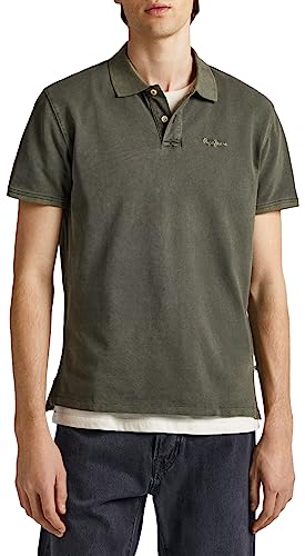 Pepe Jeans Herren Gd Polo Shirt, Green (Olive), S von Pepe Jeans