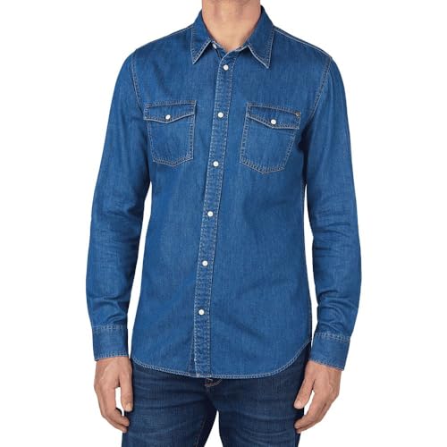 Pepe Jeans Herren Hammond Shirt, Blue (Denim-HT8), L von Pepe Jeans