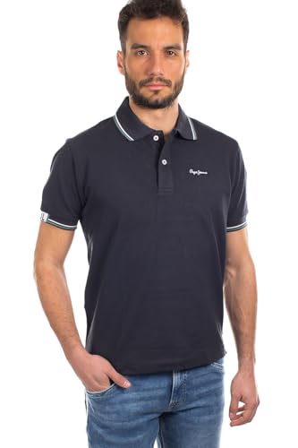 Pepe Jeans Herren Harley Polo, Blau (Dulwich Blue), M von Pepe Jeans