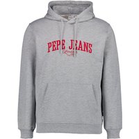 Pepe Jeans Herren Hoodie grau Baumwolle unifarben von Pepe Jeans