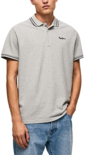 Pepe Jeans Herren Jett Polo, Grey (Grey Marl), XL von Pepe Jeans