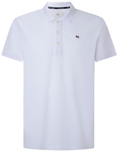 Pepe Jeans Herren Jimmy Polo Shirt, White (White), S von Pepe Jeans