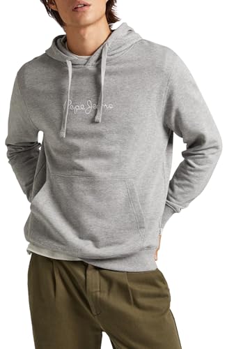 Pepe Jeans Herren Joe Hoodie Hooded Sweatshirt, Grey (Grey Marl), L von Pepe Jeans