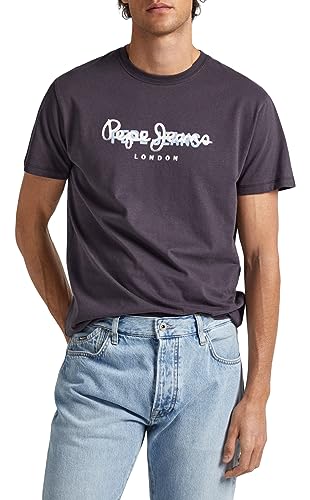 Pepe Jeans Herren Keegan T-Shirt, Black (Washed Black), S von Pepe Jeans