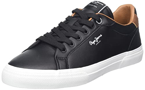 Pepe Jeans Herren Kenton Court M Sneaker, Black (Black), 41 EU von Pepe Jeans