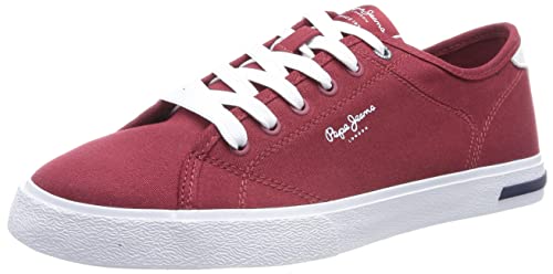 Pepe Jeans Herren Kenton Road M Sneaker, Dark red, 44 EU von Pepe Jeans