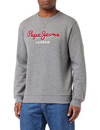 Pepe Jeans Herren Lamont Crew Sweatshirt, Grau (Dark Grey Marl), S von Pepe Jeans