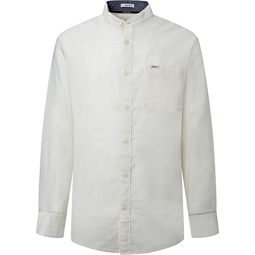 Pepe Jeans Herren Levenshulme Shirt, White (Off White), L von Pepe Jeans