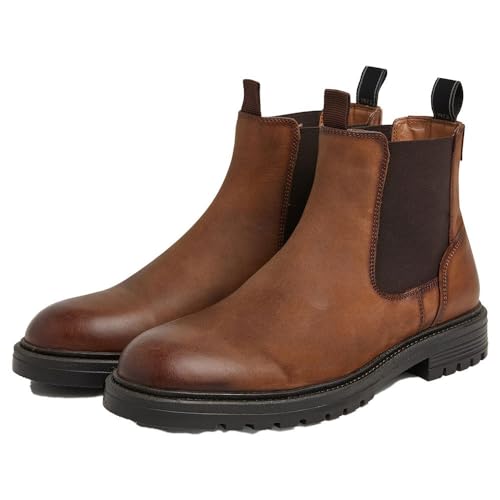 Pepe Jeans Herren Logan Chelsea Boot, Brown (Cognac), 44 EU von Pepe Jeans