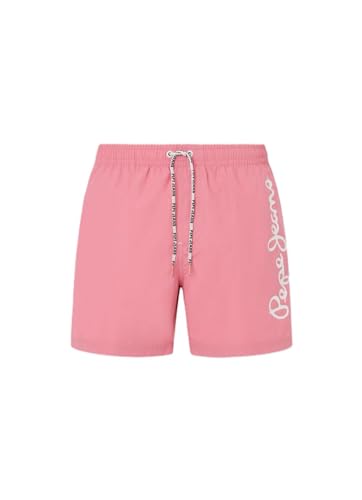 Pepe Jeans Herren Logo Badeshorts, Pink (Rose Pink), M von Pepe Jeans