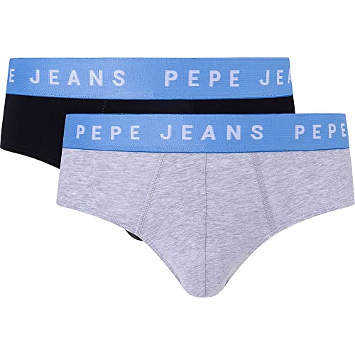 Pepe Jeans Herren Logo Bf Lr 2P Briefs, Black (Black), L (2er Pack) von Pepe Jeans