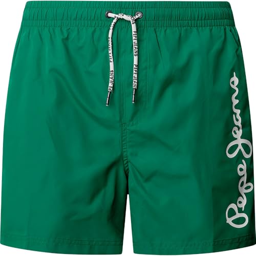 Pepe Jeans Herren Logo Swimshort Shorts, Grün (Landegrün), 48 von Pepe Jeans