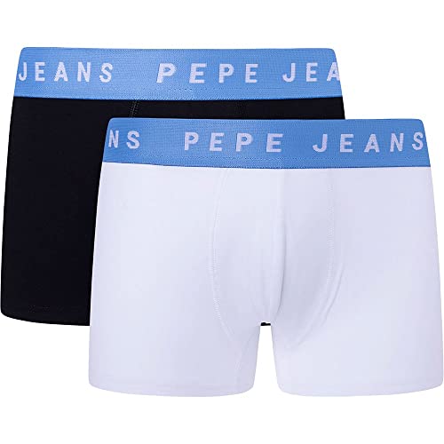 Pepe Jeans Herren Logo Tk Lr 2P Trunks, White (White), M (2er Pack) von Pepe Jeans