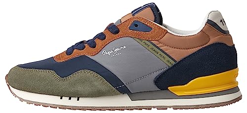 Pepe Jeans Herren London Awake M Sneaker, Green (Khaki Green), 43 EU von Pepe Jeans