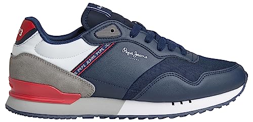 Pepe Jeans Herren London Bright M Sneaker, Blue (Navy), 41 EU von Pepe Jeans