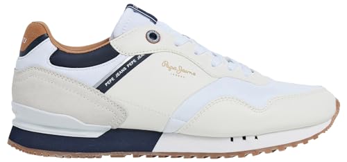 Pepe Jeans Herren London Court M Sneaker, Weiß (Weiß), 6 von Pepe Jeans