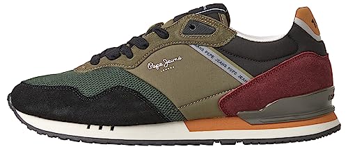 Pepe Jeans Herren London Forest M Sneaker, Green (Khaki Green), 41 EU von Pepe Jeans