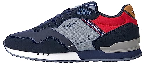 Pepe Jeans Herren London ONE M Sneaker, Blue (Navy), 45 EU von Pepe Jeans