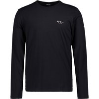 Pepe Jeans Herren Longsleeve schwarz Baumwolle von Pepe Jeans