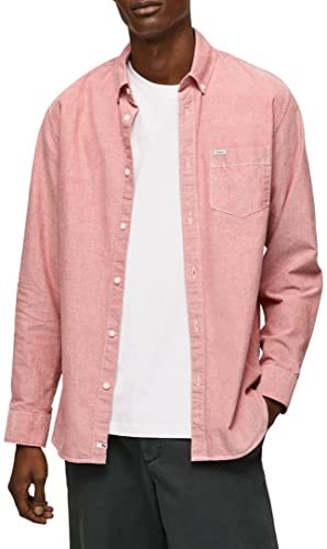 Pepe Jeans Herren Lowell Shirt, Pink (Cloudy Pink), M von Pepe Jeans