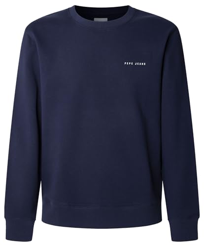Pepe Jeans Herren M Basic Sweat Sweatshirt, Blau (Marineblau), L von Pepe Jeans
