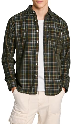 Pepe Jeans Herren Max Hemd, Grün (Blattgrün), XXL von Pepe Jeans