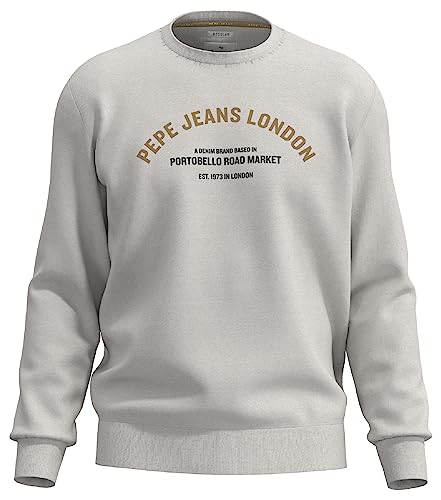 Pepe Jeans Herren Medley Crew Sweatshirt, White (Off White), L von Pepe Jeans