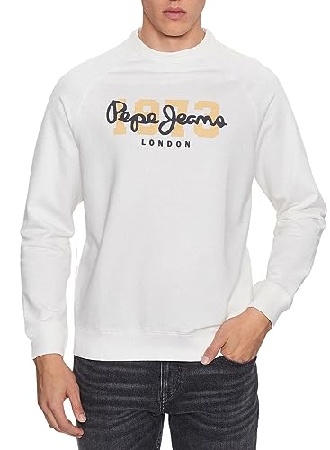 Pepe Jeans Herren Meier Sweatshirt, White (Off White), XXL von Pepe Jeans