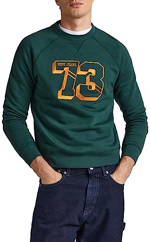 Pepe Jeans Herren Milferd Sweatshirt, Green (Regent Green), M von Pepe Jeans