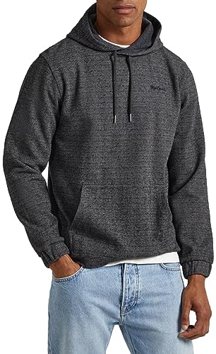 Pepe Jeans Herren Mondra Hooded Sweatshirt, Black (Washed Black), M von Pepe Jeans