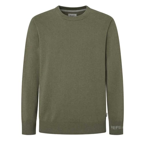 Pepe Jeans Herren New Andre Crew Neck Strickwaren, Grün (Safari Green), XXL von Pepe Jeans