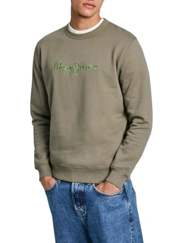 Pepe Jeans Herren New Joe Crew Sweatshirt, Grün (Safari Green), XXL von Pepe Jeans