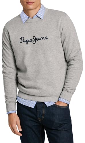 Pepe Jeans Herren New Joe Crew Sweatshirt, grau (Marl Grey), XS von Pepe Jeans