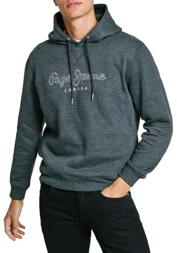 Pepe Jeans Herren New Nouvel Hoodie Sweatshirt, Grau (Graphitgrau), XS von Pepe Jeans