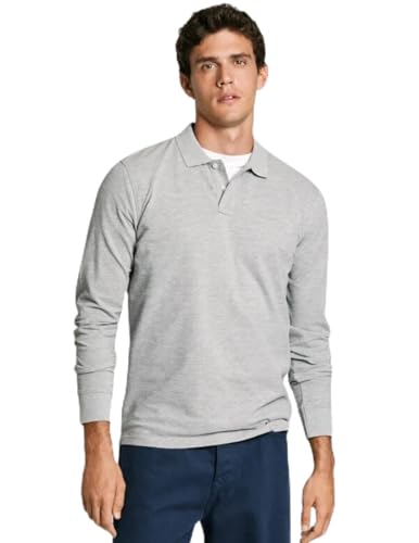 Pepe Jeans Herren New Oliver Gd Ls Polo, grau (Marl Grey), XXL von Pepe Jeans