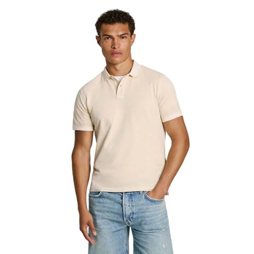 Pepe Jeans Herren New Oliver Gd Polo, Beige (Elfenbeinweiß), XL von Pepe Jeans