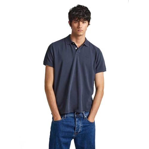 Pepe Jeans Herren New Oliver Gd Polo, Blau (Dulwich Blue), XL von Pepe Jeans