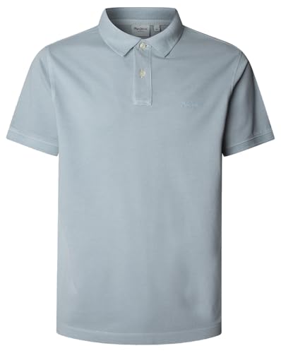 Pepe Jeans Herren New Oliver Gd Poloshirt, Blau (Fade Blue), M von Pepe Jeans