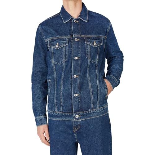 Pepe Jeans Herren Normale Jacke, Blau (Denim-HW5), M von Pepe Jeans