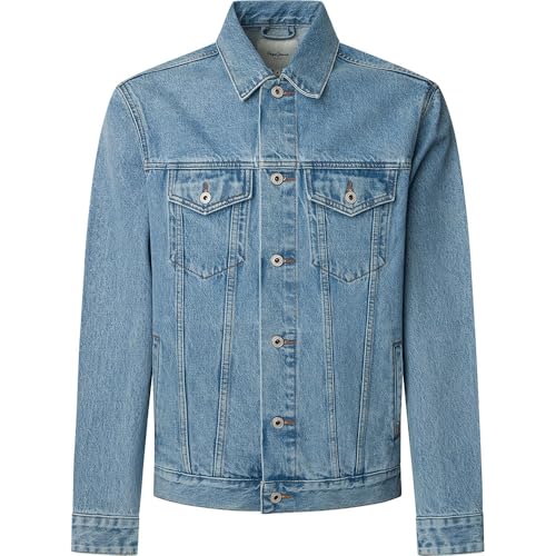 Pepe Jeans Herren Normale Jacke, Blau (Denim-NC9), L von Pepe Jeans