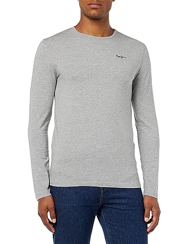 Pepe Jeans Herren Original Basic 2 Long N T-shirt, 933Grey Marl, S von Pepe Jeans