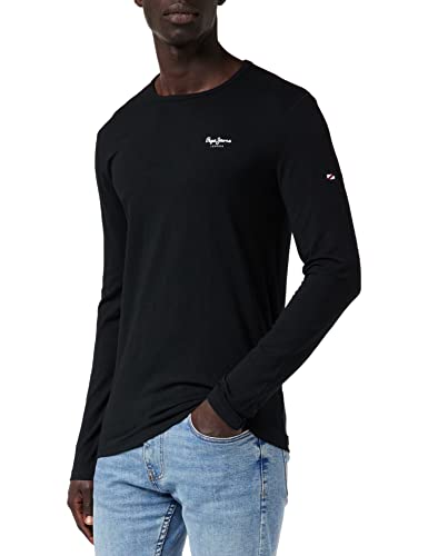 Pepe Jeans Herren Original Basic 2 Long N T-shirt, Schwarz (Black), XL von Pepe Jeans