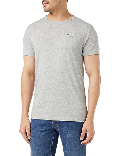 Pepe Jeans Herren Original Basic 3 N T-Shirt, Grau (Grey Marl), XXL von Pepe Jeans