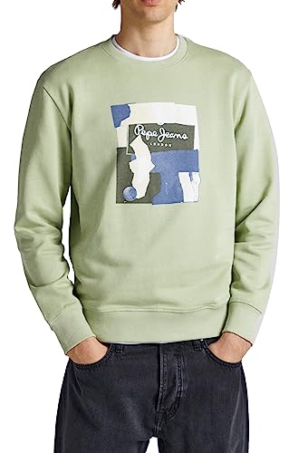 Pepe Jeans Herren Oldwive Crew Sweatshirt, Green (Coriander), L von Pepe Jeans