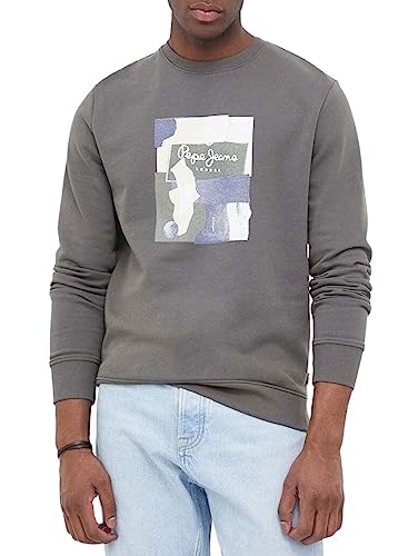 Pepe Jeans Herren Oldwive Crew Sweatshirt, Green (Olive), L von Pepe Jeans