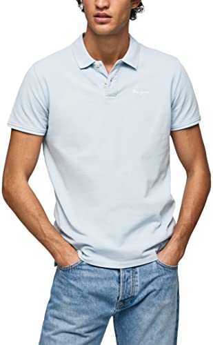 Pepe Jeans Herren Oliver Gd Polo, Blue (Bleach Blue), XS von Pepe Jeans
