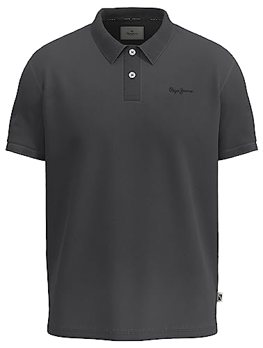 Pepe Jeans Herren Oliver Gd Polo Shirt, Black (Washed Black), M von Pepe Jeans